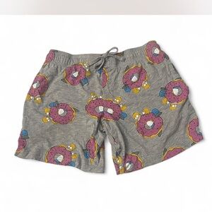 The Simpsons Gray Donut Print Men’s Casual Shorts size S